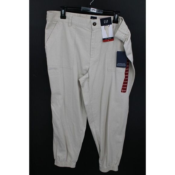GAP TWILL Stretch Joggers size XL KHAKI NWT - Picture 1 of 9